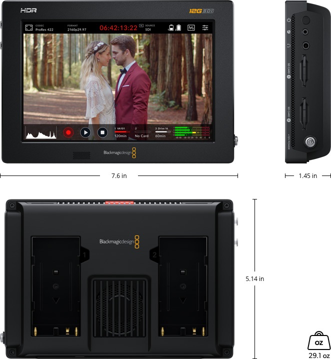Màn hình hiện thị Blackmagic Video Assist 7” 12G HDR